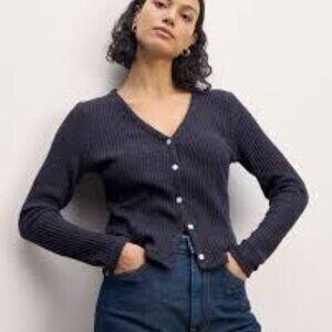 Everlane Cozy Rib Cardigan in BONE (cream)  Sell or Trade